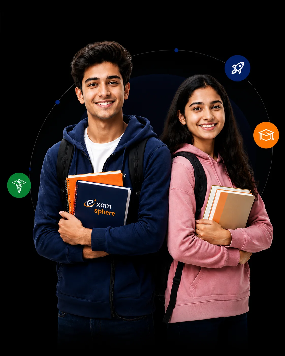 ExamSphere students — future doctors and engineers