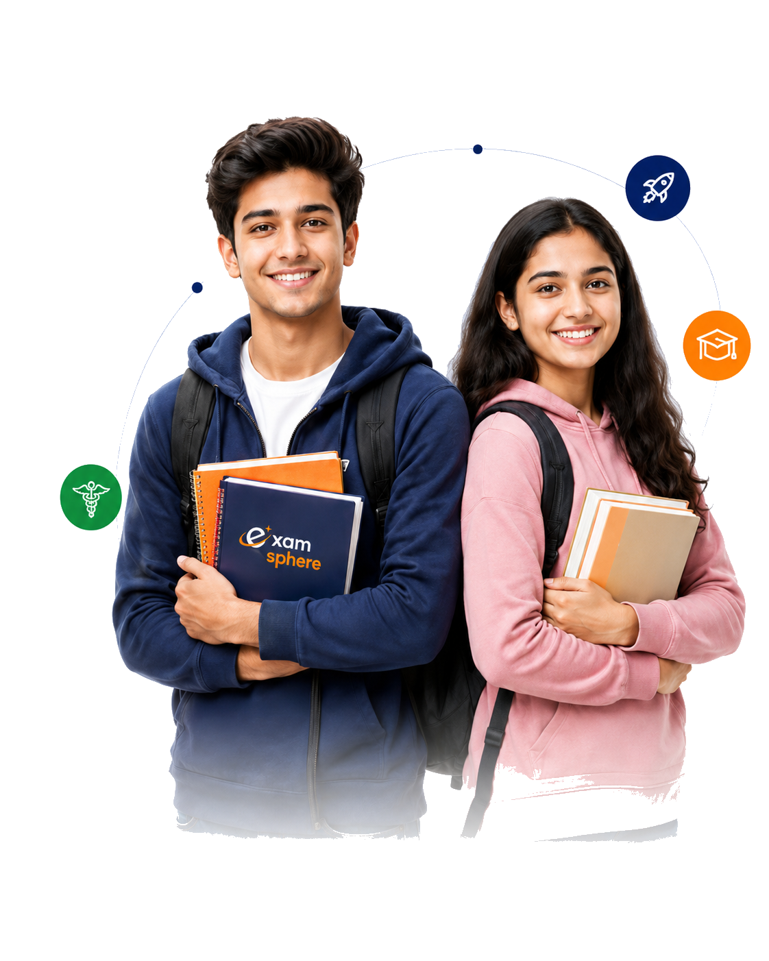 ExamSphere students — future doctors and engineers