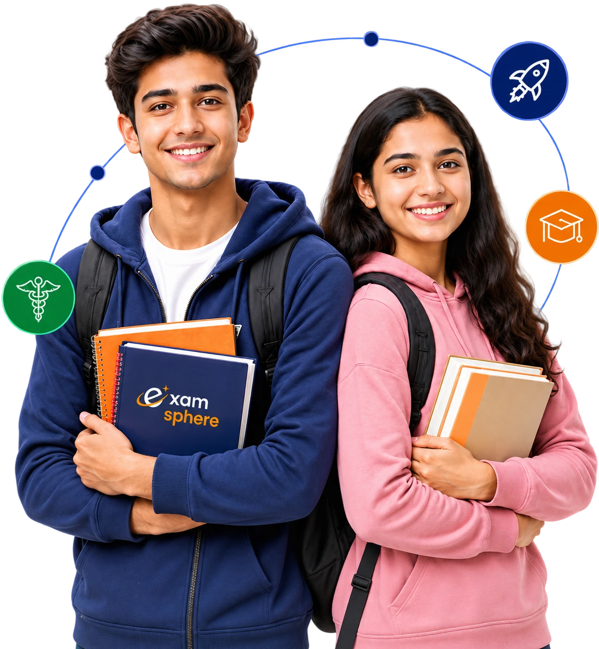 ExamSphere students — future doctors and engineers